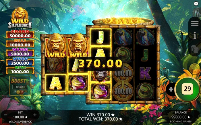 Wild Silverback - osnovni dobitak putem Wild Wild Coin Connect